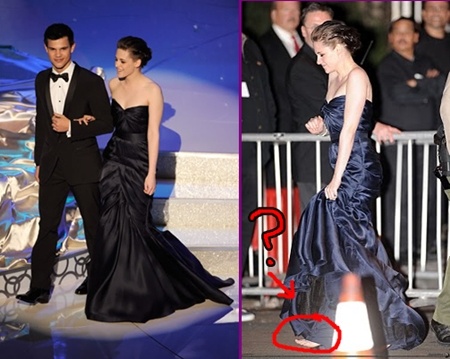 Kristen Stewart fue descalza a los Oscar